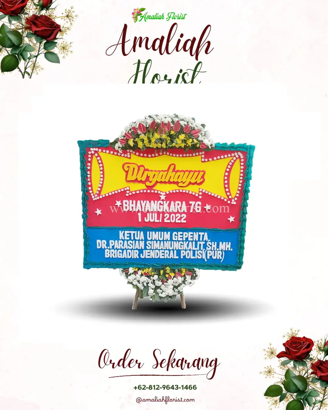 Papan Bunga HUT Ulang Tahun Pulaumerbau